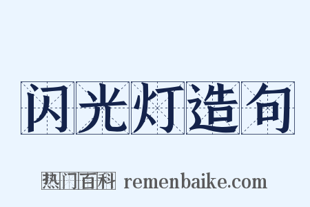 闪光灯造句是什么意思的图片